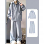 Kevadine Naiste Suur Suurus Vabaaja Spordidress Lahtine Kardigan-kampsun + Treeningp&uuml;ksid Kaheosaline Trend XXXXL sinine