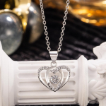 p&auml;rlikee Kristallist S&uuml;damega Kaelakee Mood Korea Laine S&auml;rav Rangluu Kett Kaelakee Naised Trendikas Peo Kingitused 25 Blue pendant+necklace