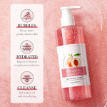 Peach Scented Body Wash and Scrub 300ml Exfoliating Formula to Refresh Skin Moisturizing Gentle Cleanser for Women Men All Skin Types One Size