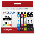 Cartouche d'encre 16XL,pour Epson 16 XL WF-2010 WF-2510 2520 2530 2540 2630 WF-2650 WF-2660 WF-2750 WF-2760 WF-2010W 2BK 1C 1M 1Y