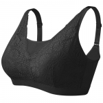 Suur korviga torutop push-up efektiga, seksikas t&auml;iskorviga &otilde;huke stiil, sportlik ilma kaareta suuruses rinnahoidja 4XL must