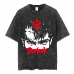 Vintage Pesemine Anime Berserk Guts N&auml;gu T-s&auml;rk M&otilde;&otilde;gamees Gatsu Ohver Zodd T-s&auml;rk Meeste Naiste Puuvillane Vabaaja &Uuml;legabariidilised T-s&auml;rgid S