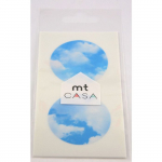 Masking Tape MT Casa Seal Sticker rond en washi ciel - blue sky sinine