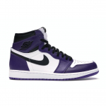 Air Jordan 1 Retro High OG Court Purple 2.0 Unisex tossud Valge Must 555088-500 42