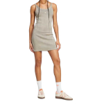 Adidas Originals Spordilifestyle Seeria Mugav Moodne Lihtne &Uuml;hev&auml;rviline Varrukateta Kleit Naiste Kleidid Kivit&uuml;kk-H&otilde;behall JC7548 S beige