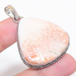 Natural Scolecite Gemstone 925 Sterling Silver Jewelry Pendant 2.01 f1w17