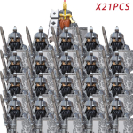 21 TK MOC LOTR Elfid S&otilde;dur Orkide Armee Figuurid Armor Guard K&auml;&auml;bus S&otilde;dalane Ambur Keskaegsed R&uuml;&uuml;tlid Ehitusklotsid Klotsid m&auml;nguasi kingitus