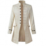 Keskaegne Cosplay Kost&uuml;&uuml;m Steampunk Jakk Vest Mantel Viktoriaanlik Kummitus Gootiline Bleiser &Uuml;likonn Seisva Kraega Trench Meeste S&auml;rk XXL