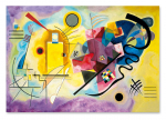 Obraz na pł&oacute;tnie kandinsky ż&oacute;łty czerwony niebieski 50x70 cm