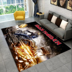 3D I-Iron-M-Maidens Metallmuusika Vaip Elutoa Magamistoa Kaunistuseks, Laste M&auml;ngimiseks Libisemisvastane Kaunistus Diivanile Uksematt Kingitus 40x60cm( 15x23in )
