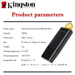 Kingston 256GB USB 3.2 m&auml;lupulk 64GB/128GB Kiire DTX USB 3.2 gen 1 M&auml;lupulk USB M&auml;lupulk Salvestusseadmed V&otilde;ti M&auml;lupulk 3.0 DataTraveler 【128GB】
