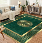 Luksuslik &scaron;enillmatt, boheemlaslik lilleline P&auml;rsia matt, masinpestav elutoa, magamistoa, esiku jaoks, hall, must, boho p&otilde;randamatid 120*160cm