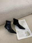 mood Mood Naiste Poolsaapad Terava ninaga Chelsea Botas &otilde;hukesed keskmised kontsad Must Valge Pruun Selg T&otilde;mblukk Moepumbad Kingad Naine 39 225