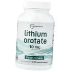 Liitiumorotaat, Lithium Orotate 10, Mikroelemendid 240 kapslit (36692001) 240vcaps