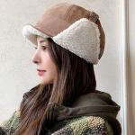 Talvine soe fliisvoodriga l&uuml;hikese &auml;&auml;rega armas k&otilde;rvaklappidega m&uuml;ts Jinbeiji