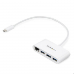 Concentrateur USB 3.0 3 ports avec USB-C - STARTECH - Hub USB Type-C - Gigabit Ethernet