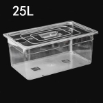 25L BPA-vaba sous vide toiduvalmistamise anum kaanega - Kuumakindel t&auml;pseks madalal temperatuuril toiduvalmistamiseks (Sobib enamikule sukeldusringlusseadmetele) 25L