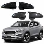 OX Horn Side Wing Mirror Cover Caps For Hyundai Tucson 2015- Rearview Mirror Cover Shell Case Trim Add on Car Accessories Glossy Black