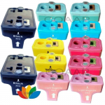 Cartouche d'encre compatible HP363 HPP 363 XL - COAAP - Pack de 12 - Multi-couleurs