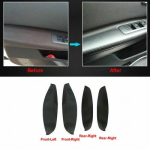 4X Microfiber Leather car Door Panel Armrest trim Decoration for Nissan QASHQAI black