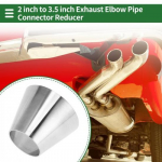 Car Exhaust Pipe Tubing Piping Adapter 2 OD to 35 OD 201 Stainless Steel