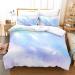 Dream Cloud voodipesukomplekt Vikerkaaretaev Lilla Sinine Tekikate Kuninglik Mikrofliis Tekikate Lastele Teismelistele T&auml;iskasvanutele Magamistoa Kaunistus 140x200cm 3pcs