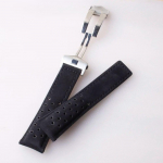 Veisenahast kellarihmad TAG HEUER CARRERA seeriale 20mm 22mm 24mm Meeste rihmad Kellarihmad Randmek&auml;e k&auml;epaelad Kokkuklapitav pandla Black 24mm