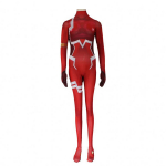 Zero Two Cospplay kost&uuml;&uuml;m Roosa parukas Anime COSPLAY Darling In The Franxx 02 Seksikas Body Jumpsuit naistele Halloweeni kost&uuml;&uuml;mid S