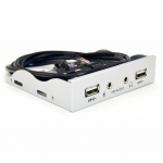 PC Case Front Panel Rack 3.5 inch 9Pin to 2 USB2.0 HD Audio 3.5mm Floppy Adapter h&otilde;be