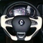 For Renault Kadjar Koleos Megane Talisman Scenic 2016 2017 DIY Hand stitch Leather Sports style Car Steering Wheel Cover style 3