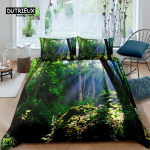 Kodu elamine Luksuslik 3D Metsa voodipesukomplekt Tekikate padjap&uuml;&uuml;r Laste voodipesukomplekt Suurus Queen ja King EL/USA/AU/UK EU Single(135*200cm)3pcs