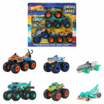 Hot Wheels Monster Truck Shark Dino Kollektsiooni S&otilde;iduk 6 Mini Vanusele 3 ja JGD68 vs. Komplekt, M&auml;nguasi, Autod, &Uuml;les, Mitmeotstarbeline,