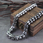 Viiking Ouroboros vintage punk kaelakee meestele ei tuhmu roostevaba teras moodne ehtepidu t&auml;navakultuur 50cm gray
