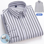 Uus s&auml;rk Kvaliteetne 95% puuvill pikkade varrukatega s&auml;rgid meestele slim fit ametlik &uuml;hev&auml;rviline s&auml;rk pehme kontori &auml;ri triibulised riided 39