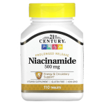 21. sajand, niatsiinamiidi aeglane vabanemine, 500 mg, 110 tabletti