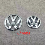 VOLKSWAGEN VW Must Kroomitud Auto Esiradiaatori Iluv&otilde;re Embleem 137MM+Tagaluugi Embleem 115MM Auto Embleem Volkswageni VW G jaoks Golf 7 2014-2017