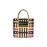 Marni T&auml;hekiri Kootud Ruuduline Pol&uuml;prop&uuml;leenist ja Nahast K&auml;sikott Naiste K&auml;sikotid Kollane Must SHMH0013A0RF081CHY98 Basic Set (Bag+Dust Bag)