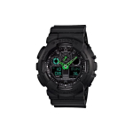 CASIO Meeste vedelkristall/analoog kahekordse n&auml;iduga seeria Must kell GA-100C-1A3 GA-100C-1A3 Black Dial