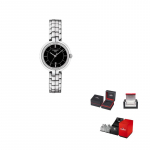 TISSOT Flamenco kollektsioon Kvartsliikumine 50 meetrit veekindlus Naiste k&auml;ekell 30 mm Must sihverplaat T094.210.11.051.00 Regular Watch Box