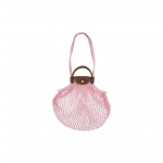 Longchamp Le Pliage Filet 38 &Otilde;&otilde;nes kl&otilde;pskinnitus Puuvillane ja nahast viimistlus &Otilde;lakott Risti &uuml;le keha kandekott Naiste k&auml;ekotid Roosa 10121HVH018 Pink