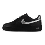 Nike Air Force 1 Abrasion Resistant Low top Skateboard Shoes Unisex Black Silver CW2288-001(Team119-) 35.5