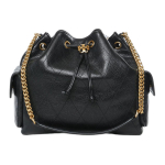 Tory Burch Charlie tepitud disainiga n&ouml;&ouml;riga suletav kividest nahast &otilde;lakott Naiste &otilde;lakott Must 185831-001 Basic Set (Bag+Dust Bag)