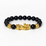 Feng Shui must obsidiaan rikkuse k&auml;ev&otilde;rud meestele v&auml;rvi muutvad Pi Xiu k&auml;ev&otilde;rud naistele 10mm draakoni mantra helme k&auml;ev&otilde;ru &otilde;nnelik ehtekomplekt 17cm-6.7inch