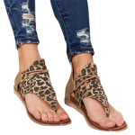Mood v&auml;listingimustes, 1 paar tagasi t&otilde;mblukk, lamedad kontsad, avatud varvastega rannasandaalid, leopard, klambriga varvastega naiste kingad k&otilde;ndimiskingad 36 beež