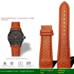Mido helmsman M025 seeria M025.627/M025.407 kaardus otsaga nahast hingav k&auml;ekella rihm Kaarjas suu K&auml;ev&otilde;ru Pruun Must 23mm 22mm brown