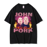John Pork Naljakas Siga Meem Graafiline T-s&auml;rk Meeste Naiste R&otilde;ivad Hip Hop Mood T-s&auml;rgid Vabaaja Huumor &Uuml;mmarguse kaelusega Kvaliteetsed T-s&auml;rgid XXXXXL mitmev&auml;rviline
