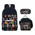 Roblox 3-osaline seljakotikomplekt pliiatsitopsi ja kotikesega, 40x11x30cm, Mitmev&auml;rviline, Koolitarbed lastele