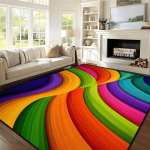 Mitmev&auml;rvilised abstraktsed vaibad magamistuppa Vaibad elutuppa Lihtne hooldada Eesruumi libisemiskindel p&otilde;randamatt Suure pindalaga salongi vaip 80x120cm