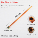 1 tk Alumiinium Vaskkattega &Otilde;hukompressori V&auml;ljalasketoru 200/400/600/800mm Painduv R&otilde;hualandusventiili Toru &Otilde;huliini Voolik Flat Side 6x200mm