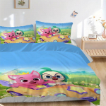 3 tk Pinkfong Wonderstar: Maagiline autemaailma voodipesukomplekt &ndash; t&auml;iuslik kaunistuseks, kingituseks ja igap&auml;evaseks kasutamiseks!1202030a 135x200cm